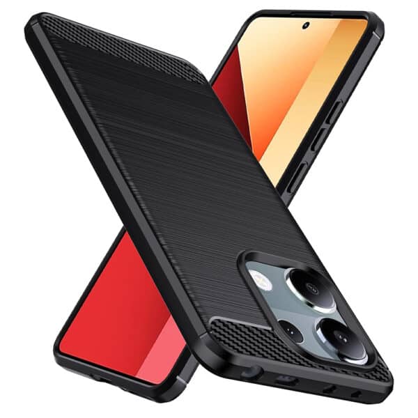 Techsuit Carbon Silicone Μαύρη (Xiaomi Redmi Note 13 Pro 4G / Poco M6 Pro 4G)