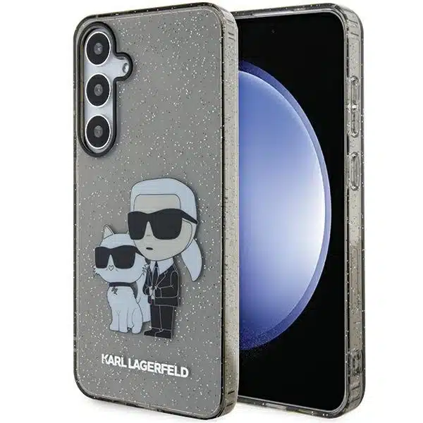 Karl Lagerfeld Karl & Choupette Glitter Hardcase Θήκη Προστασίας Μαύρη (Samsung Galaxy S24)