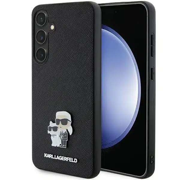 Karl Lagerfeld PU Saffiano Metal Pin Karl & Choupette  Μαύρη (Samsung Galaxy S24)