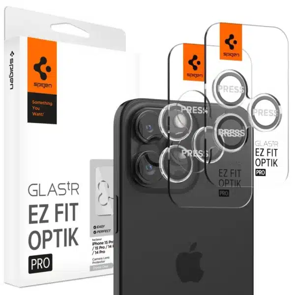 Spigen Glass tR EZ Fit Optik Pro 2 Pack, crystal clear (iPhone 14 Pro / Pro Max / 15 Pro / Pro Max / 16 Pro / 16 Pro Max)