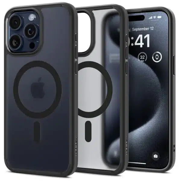 Spigen Ultra Hybrid MagFit Frost Black (iPhone 15 Pro)