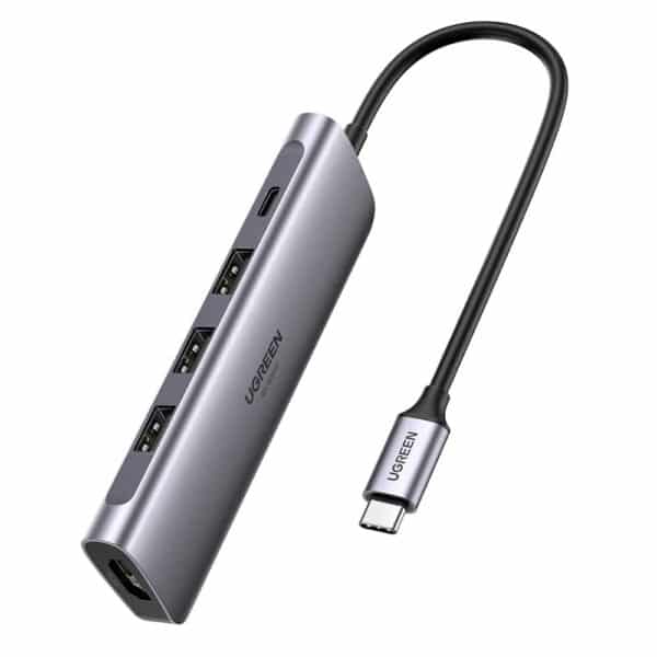 Ugreen - Docking Station (70495) - Type-C to 3xUSB-A 3.0, HDMI 4k*2k@60Hz, USB-C PD, 100W - Space Γκρί