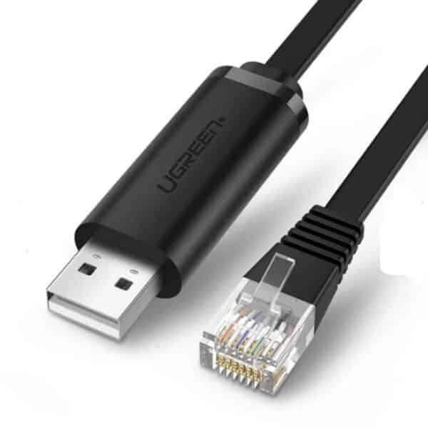 Ugreen - Ethernet Cable Pure Copper Plated with Gold (60813) - USB-A to RJ45, 3m - Μαύρο