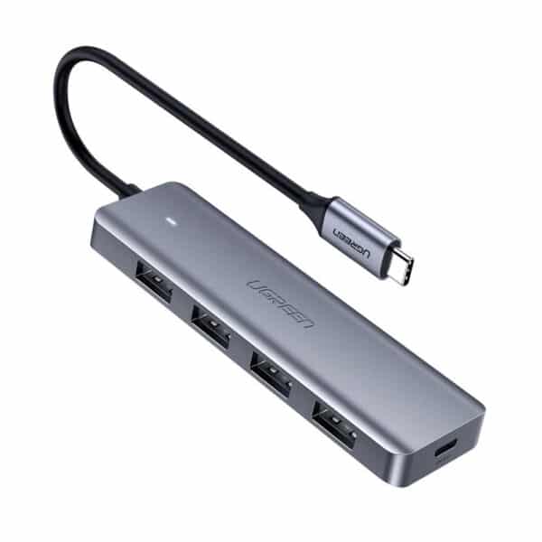 Ugreen - Docking Station (70336) - Type-C to 4xUSB-A 3.0, Micro-USB Power Port, 5Gbps - Γκρί
