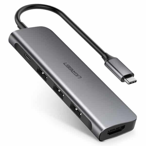 Ugreen - Docking Station (50209) - Type-C to 3xUSB-A 3.0, HDMI 4k@30Hz, Type-C PD 100W - Γκρί