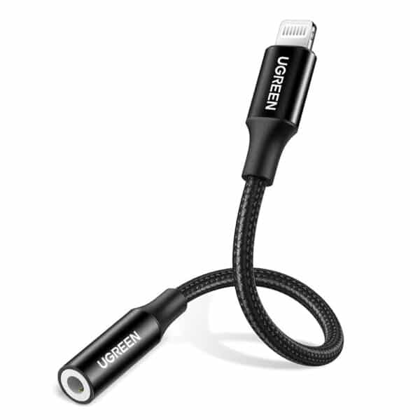 Ugreen - Audio Cable Adapter (30756) - Lightning to Jack 3.5mm, 10cm - Μαύρο