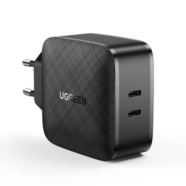 Ugreen - Φορτιστής (70867) - 2x USB-C, PD, GaN 66W, 3.3A - Μαύρο