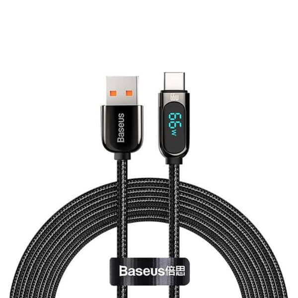 Baseus - Data Cable Display (CASX020101) - USB to Type-C, 66W, 2m - Μαύρο