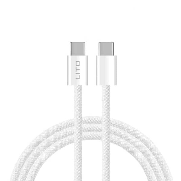 Lito - Data Cable (LD04) - Type-C to Type-C Fast Charging PD60W, 1m - Λευκό