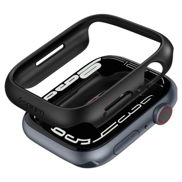 Spigen - Thin Fit Πλαστική Θήκη- Apple Watch 7 / 8 / 9 (45mm) - Μαύρο