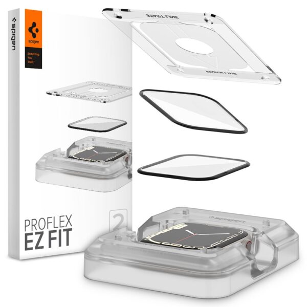 Spigen - ProFlex EZ Fit (2 pack) - Προστατευτικό Οθόνης Apple Watch 7 / 8 / 9 (45mm) - Μαύρο