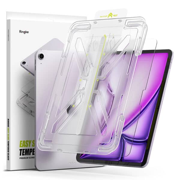 Ringke - Easy Slide TempeΚόκκινο Glass - iPad Air 11 (2024) - Clear