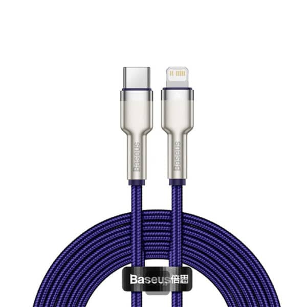 Baseus - Data Cable Cafule Series Metal (CATLJK-B05) - Type-C to Lightning, 20W, 2m - Μώβ