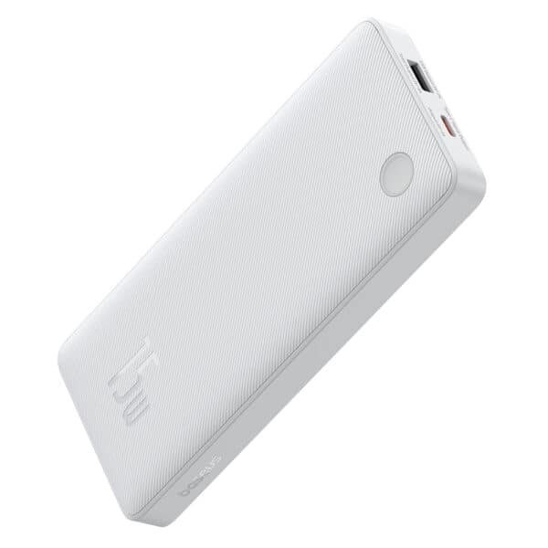 Baseus - Power Bank Airpow Lite (P10067500213-00) - USB, Type-C, 15W, 10000mAh, with Cable Type-C, 30cm - Λευκό