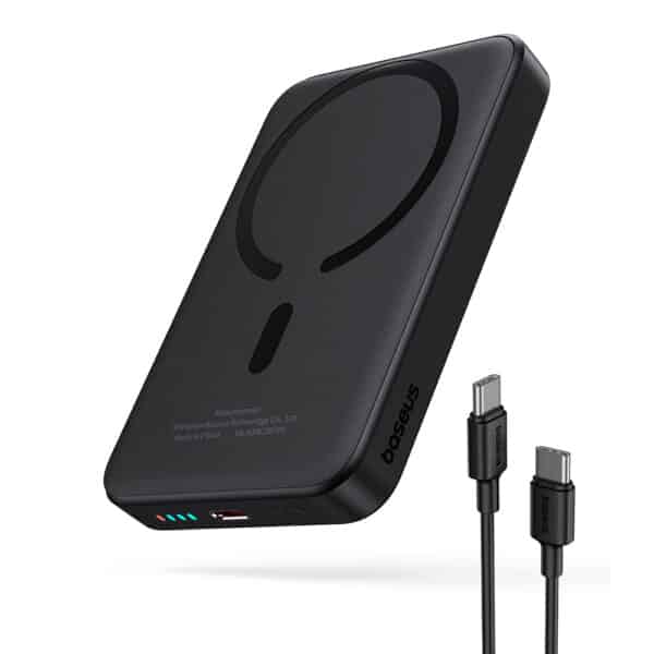 Baseus - Power Bank Mini Air (P10059001113-00) - Type-C, MagSafe Charging, 20W, 10000mAh, with Cable Type-C, 30cm - Μαύρο
