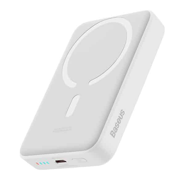Baseus - Power Bank Mini (PPCX110202) - USB-C, MagSafe, 10000mAh, 30W, with Cable Type-C, 30cm - Λευκό