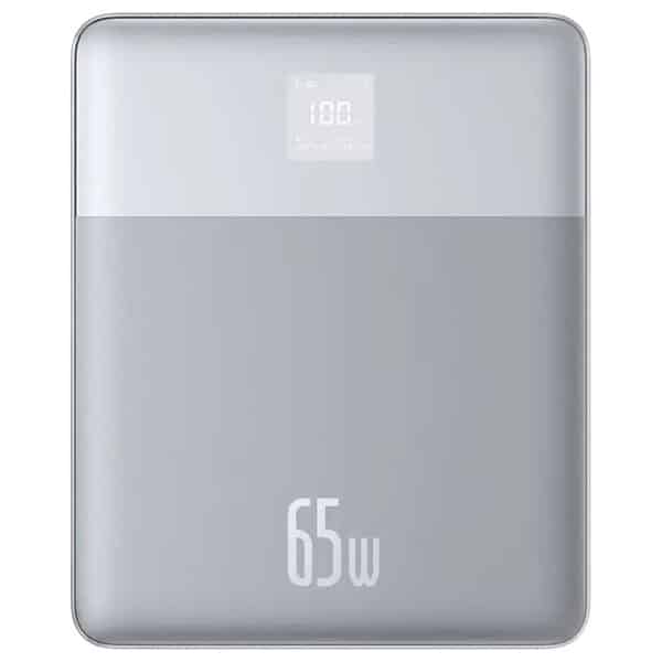 Baseus - Power Bank Blade (P10063801S13-00) - 2x Type-C, 65W, 12000mAh, Digital Display, with Cable USB-C - Ασημί