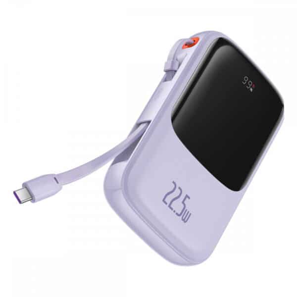 Baseus - Power Bank Qpow Pro (PPQD030105) - QC/PD/SCP/FCP, 20000mAh, 22.5W with Cable USB-C - Μώβ