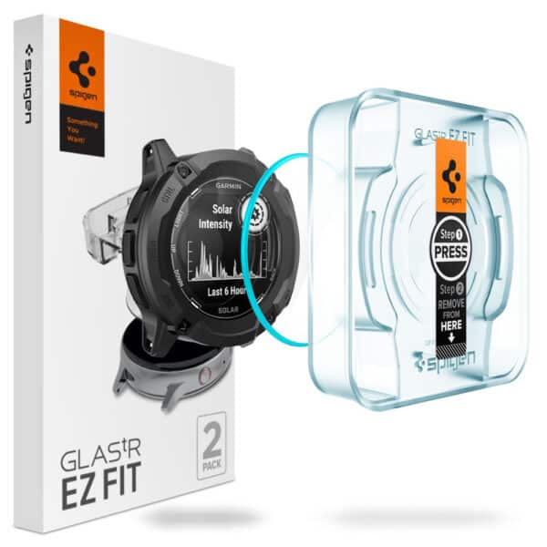 Spigen - Glas.tR EZ Fit (2 pack) - Προστατευτικό Οθόνης Garmin Instinct 2X Solar - Διάφανο