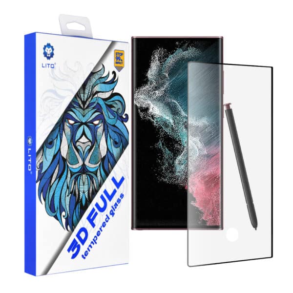 Lito - 3D Full Cover - Samsung Galaxy S22 Ultra 5G - Μαύρο
