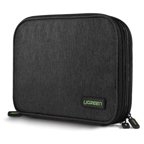 Ugreen - Storage Bag (50147) - για iPad, με Double Layer Compartment, Zipped Mesh Pocket, Anti-Skid Elastic Strap - Γκρί