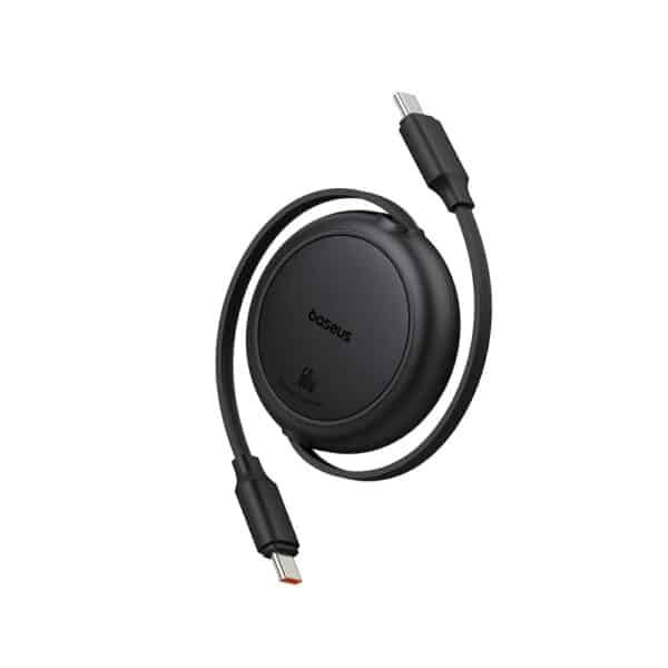 Baseus - Data Cable Free2Pull Mini (P10364500111-01) - Type-C to Type-C, 60W, 1m, Retractable - Cluster Μαύρο