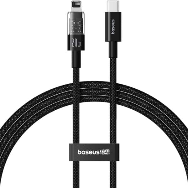Baseus - Data Cable Gem (P10373001111-01) - USB-C to Lightning, Fast Charging 20W, 2m - Cluster Μαύρο