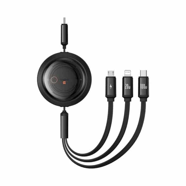 Baseus - Data Cable Free2Draw (P10368700111-04) - USB-C to USB-C, Lightning, Micro-USB, 100W, 1.1m - Cluster Μαύρο