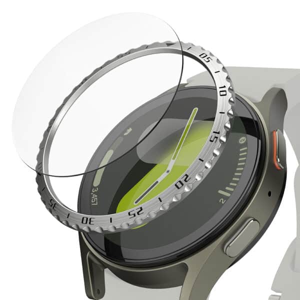 Ringke - Bezel Styling - Προστατευτικό Οθόνης Samsung Galaxy Watch7 44mm -  Ασημί Pattern5 (CB-GW7-44-01)