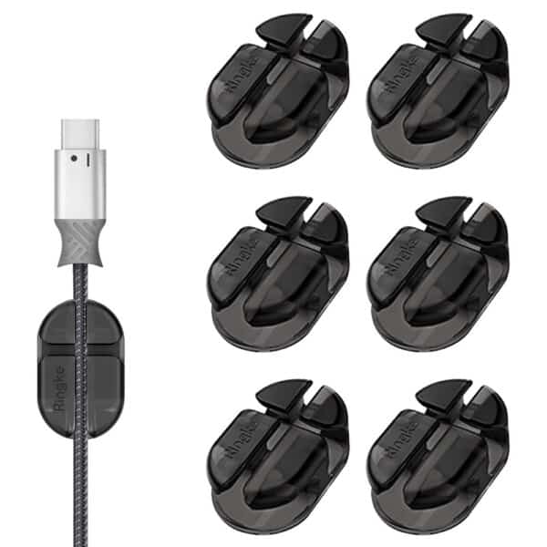 Ringke - Cable Organizer (6 pack) - Clip Holder - Μαύρο