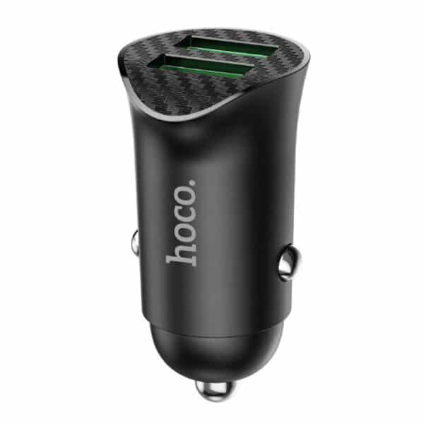Hoco - Φορτιστής Αυτοκινήτου Farsighted (Z39) - 2xUSB-A, QC 3.0, 18W, 3A - Μαύρο