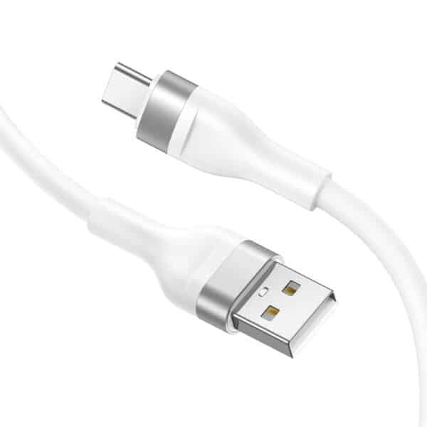 Lito - Data Cable (LD02) - USB to Type-C Fast Charging, 60W, Tangle-free, 1.2m - Λευκό