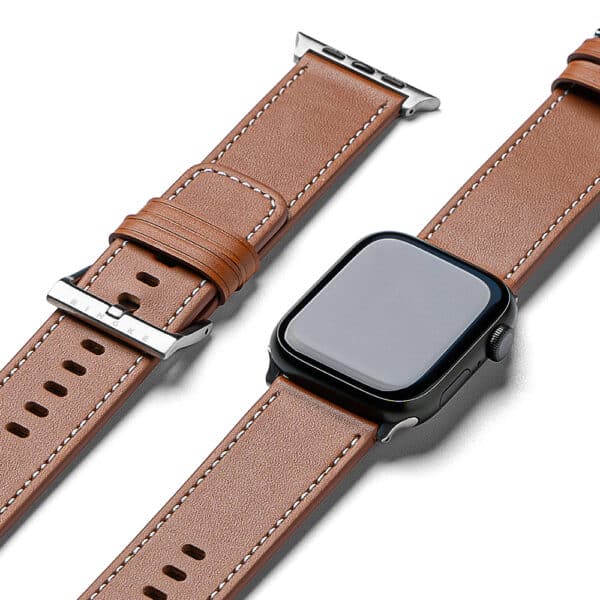 Ringke - Leather One Basic Bold - Apple Watch 1/2/3/4/5/6/7/8/9/10/SE/SE 2/Ultra/Ultra 2 (42/44/45/46/49mm) - Καφέ