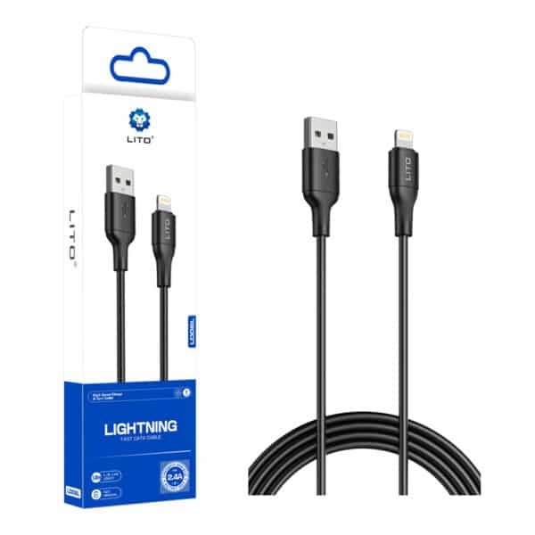 Lito - Data Cable (LD06L) - USB to Lightning, PVC, 1m - Μαύρο