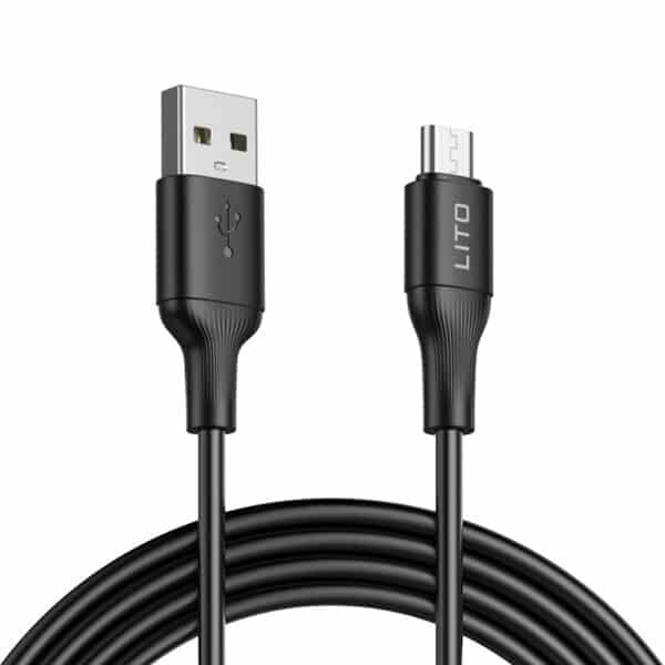 Lito - Data Cable (LD06V) - USB to Micro-USB, PVC, 1m - Μαύρο