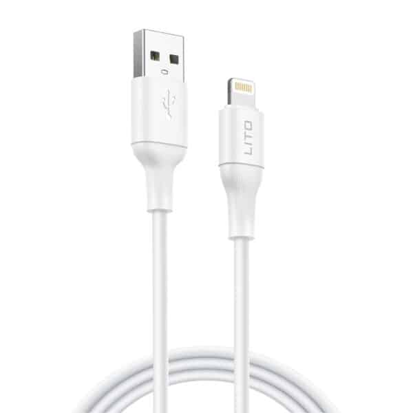 Lito - Data Cable (LD06L) - USB to Lightning, PVC, 1m - Λευκό