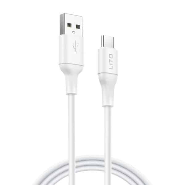 Lito - Data Cable (LD06T) - USB to Type-C, PVC, 1m - Λευκό
