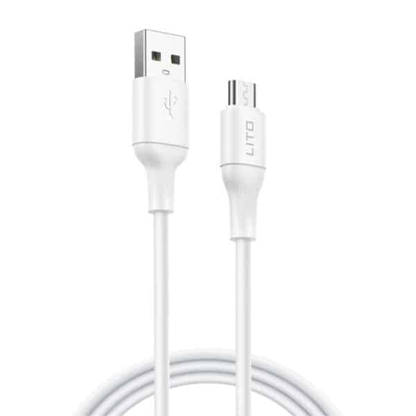 Lito - Data Cable (LD06V) - USB to Micro-USB, PVC, 1m - Λευκό