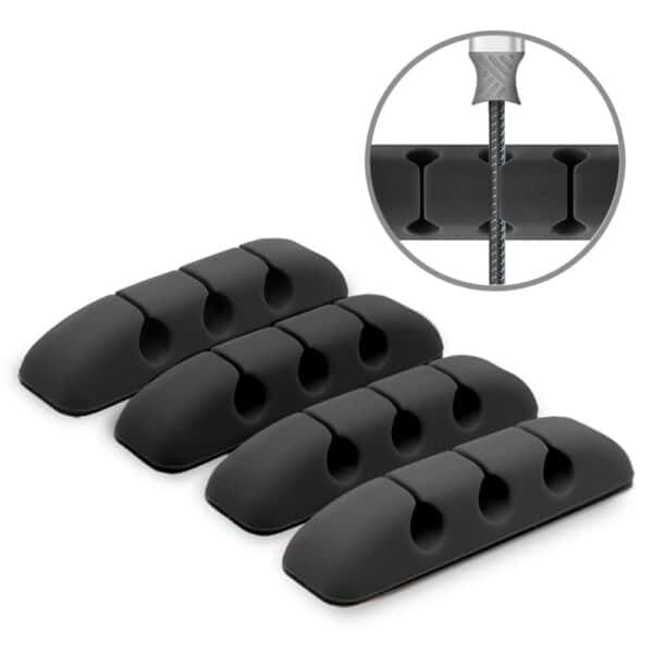 Ringke - Cable Organizer (4 pack) - 4 x 3 Slots - Μαύρο