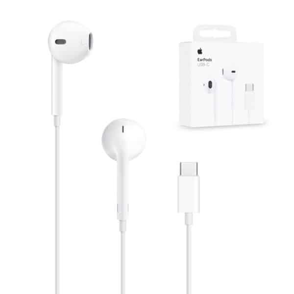 Apple - Original Ενσύρματα Ακουστικά A3046 (MTJY3ZM/A) - Type-C with Microphone - Λευκό (Blister Packing)