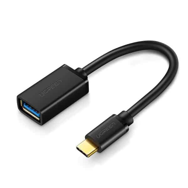 Ugreen - OTG Cable Adapter (30701) - USB 3.0 to Type-C, up to 5Gbps, 15cm - Μαύρο