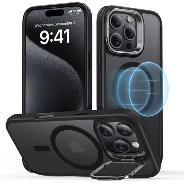 ESR - Classic Hybrid HaloLock Kickstand - iPhone 16 Pro - Frosted Μαύρο