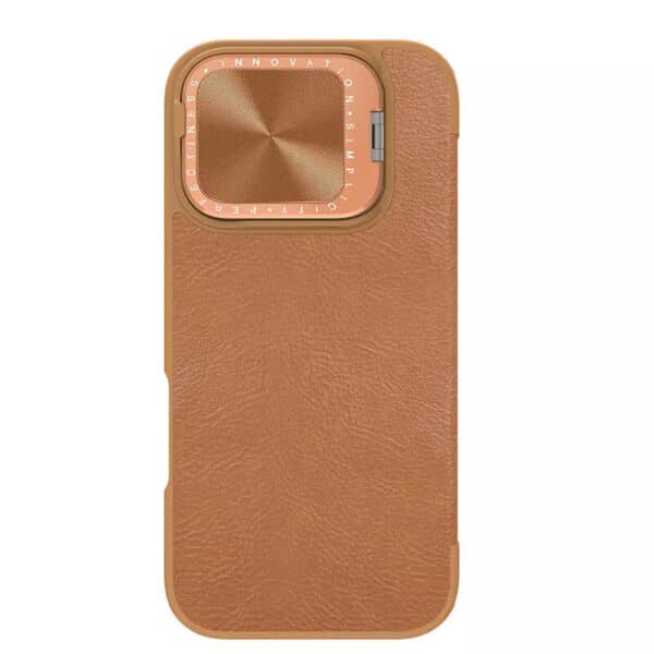 Nillkin - Qin Prop Leather Case - iPhone 16 Pro Max - Καφέ