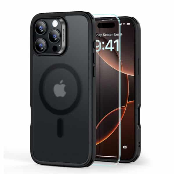 ESR - Classic Hybrid HaloLock + Προστασία Οθόνης - iPhone 16 Pro - Frosted Μαύρο