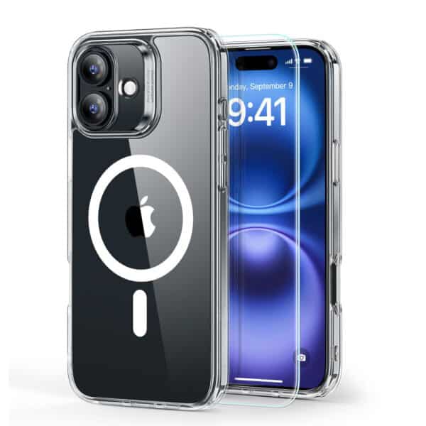 ESR - Classic Hybrid HaloLock + Προστασία Οθόνης - iPhone 16 - Διάφανη