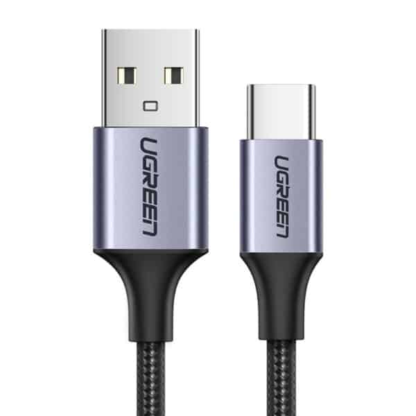 Ugreen - Data Cable Nickel Plating Aluminum Braid (60127) - USB to Type-C, 1.5m - Μαύρο