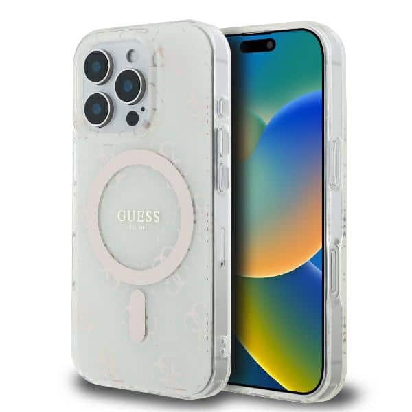 Guess - IML 4G Background MagSafe (GUHMP16XH4DTEH) - iPhone 16 Pro Max - Λευκό