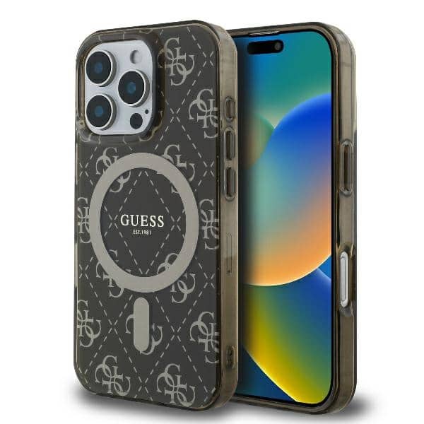 Guess - IML 4G Background MagSafe (GUHMP16LH4DTEW) - iPhone 16 Pro - Καφέ
