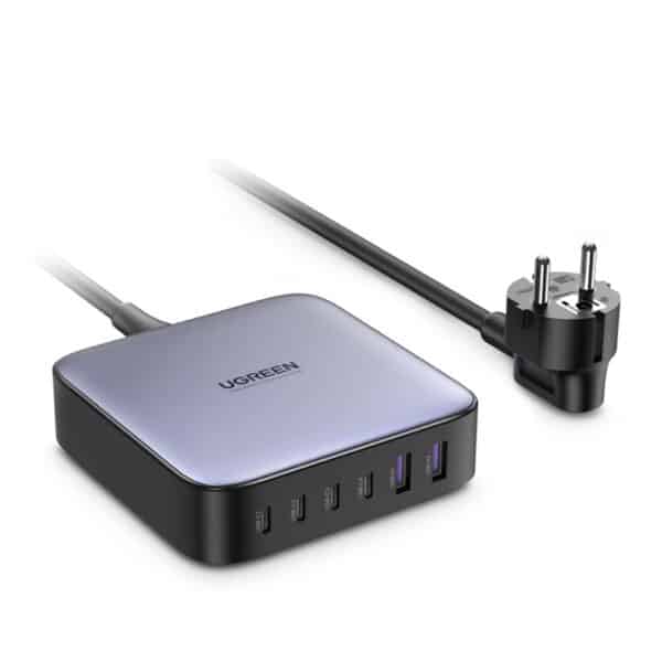 Ugreen - Βάση Φόρτισης (40914) - Desktop Charger GaN 4xType-C, 2xUSB, 200W - Γκρί