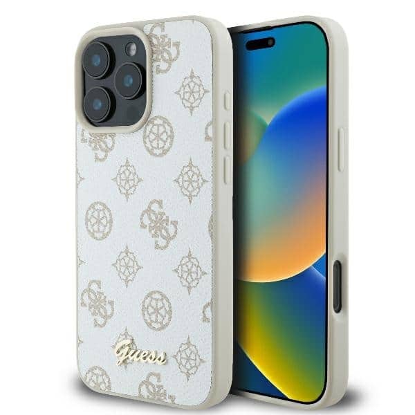 Guess - Peony Script MagSafe (GUHMP16XPGPYSH) - iPhone 16 Pro Max - Λευκό